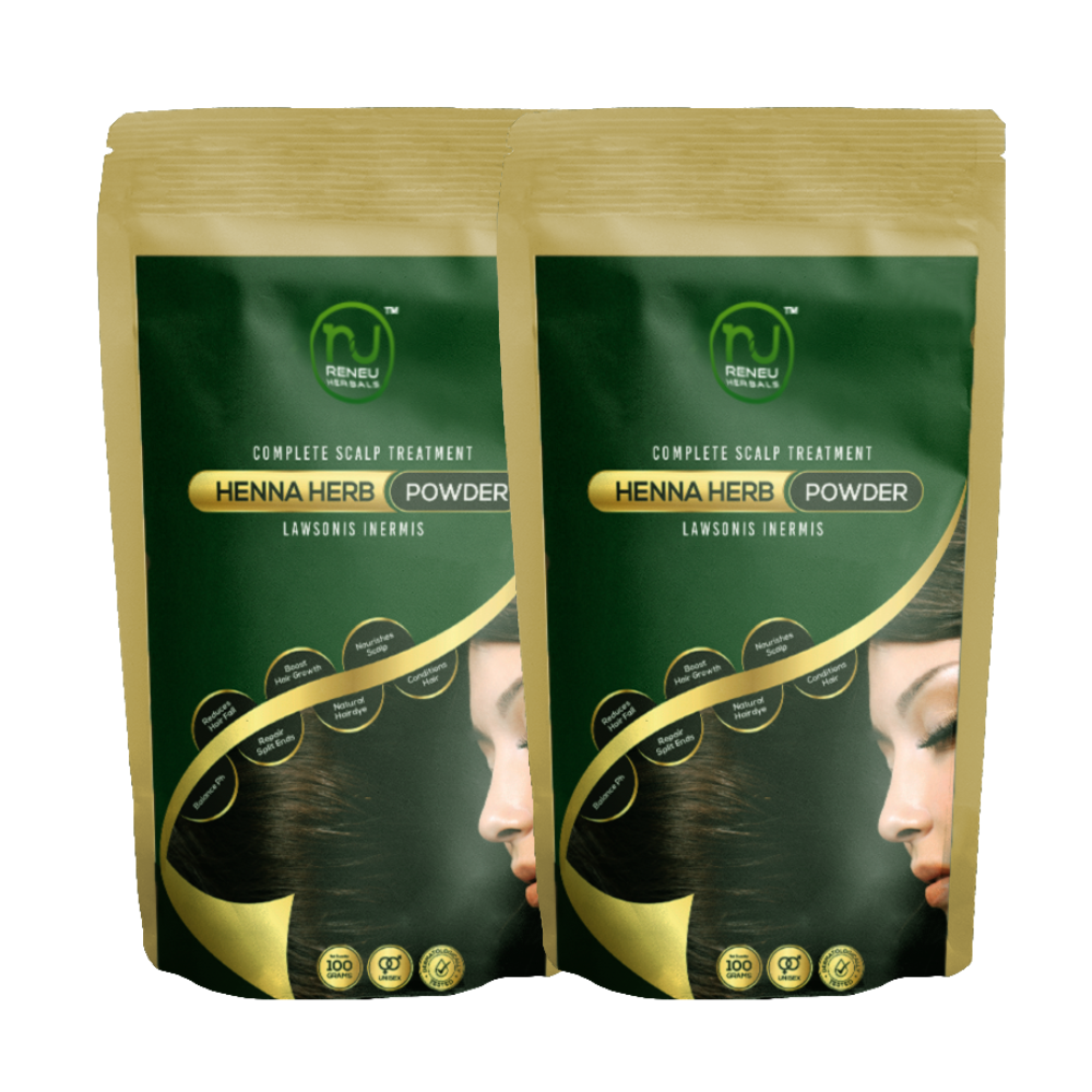 Henna Herb Powder | Organic Henna For All Hair Types | Mehndi Powder For Hair For Natural Hair Colour | Control Hair Fall and Repair Damaged Hair | 200 gm (Pack of 2)